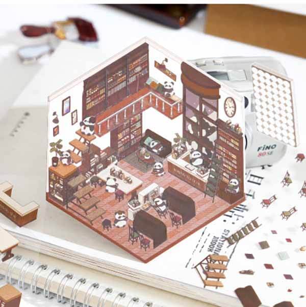 Whimsy Transit DIY 3D Scene Stickers 4 Cute Miniature Scenes