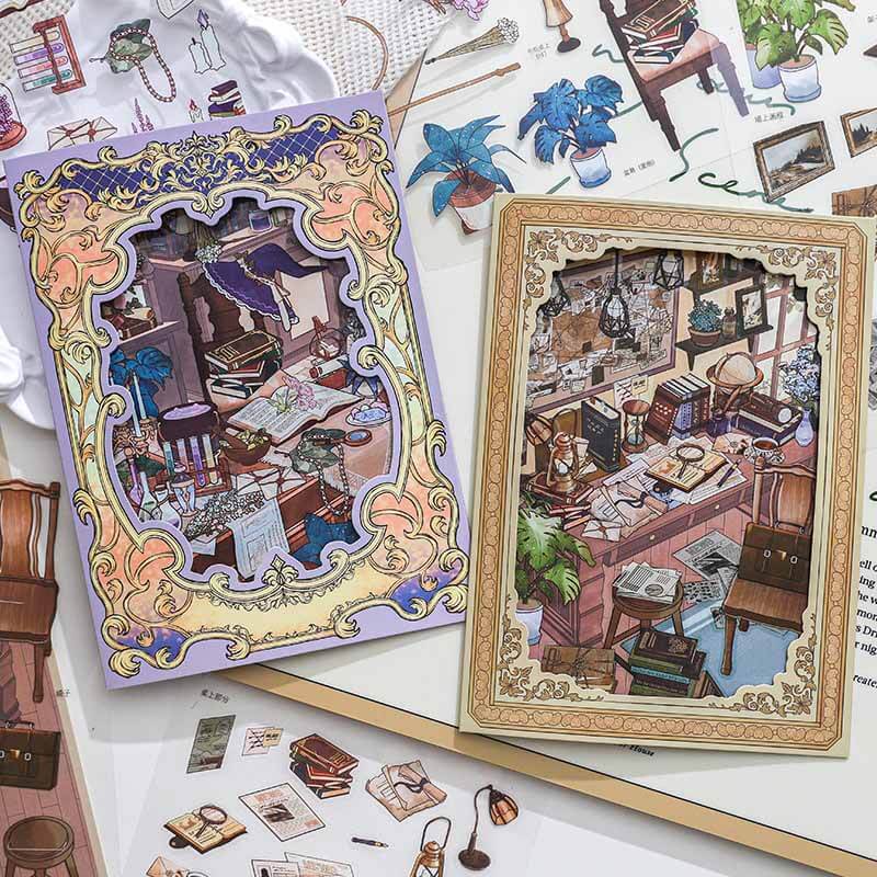 Whispered Elixirs DIY 3D Scenes Sticker 2 Cute Miniature Scenes(L)
