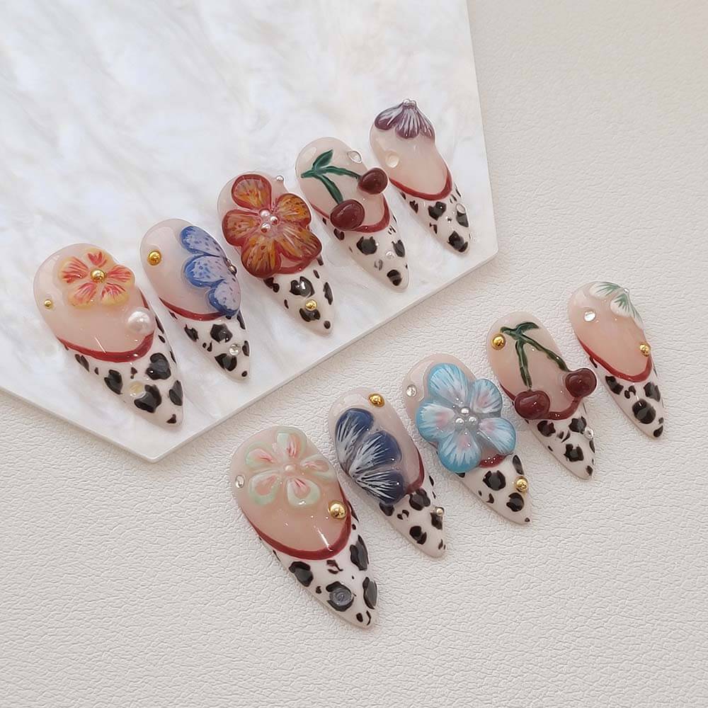 Beauty Art Garden Press On Nails Wild Cherry Blossom 54
