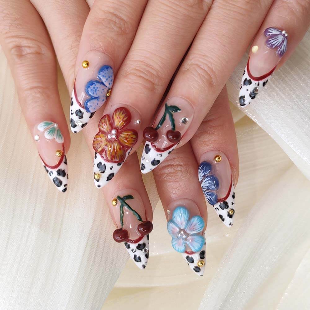 Beauty Art Garden Press On Nails Wild Cherry Blossom 54