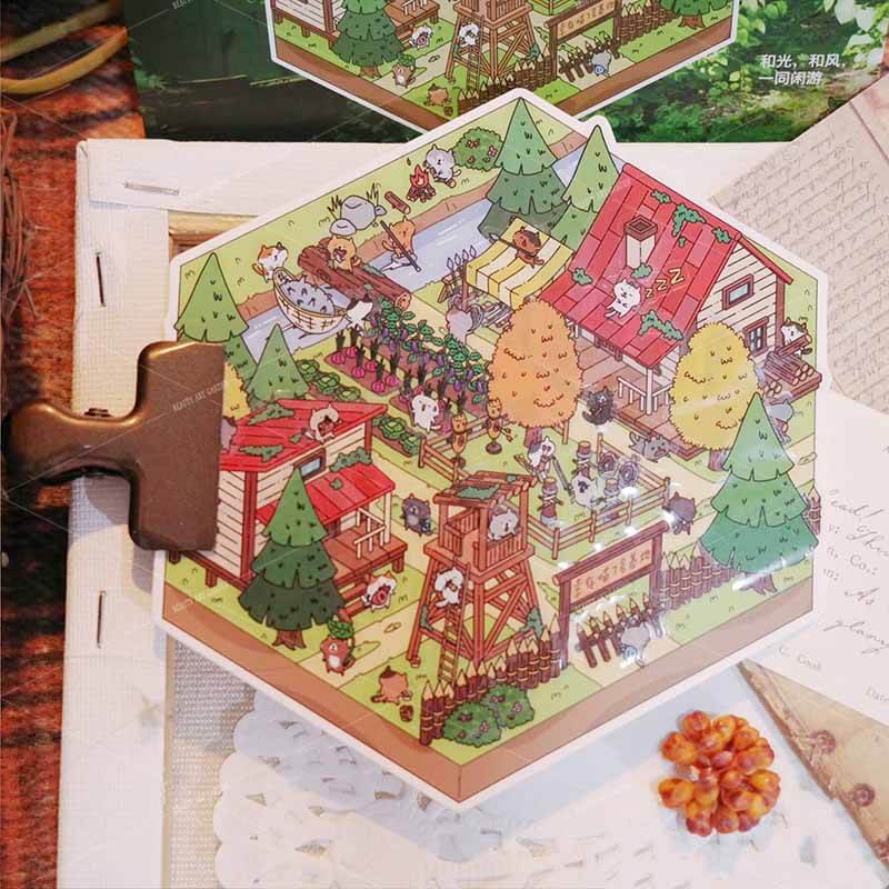 Wilderness Haven DIY 3D Scene Stickers 4 Cute Miniature Scenes(S)