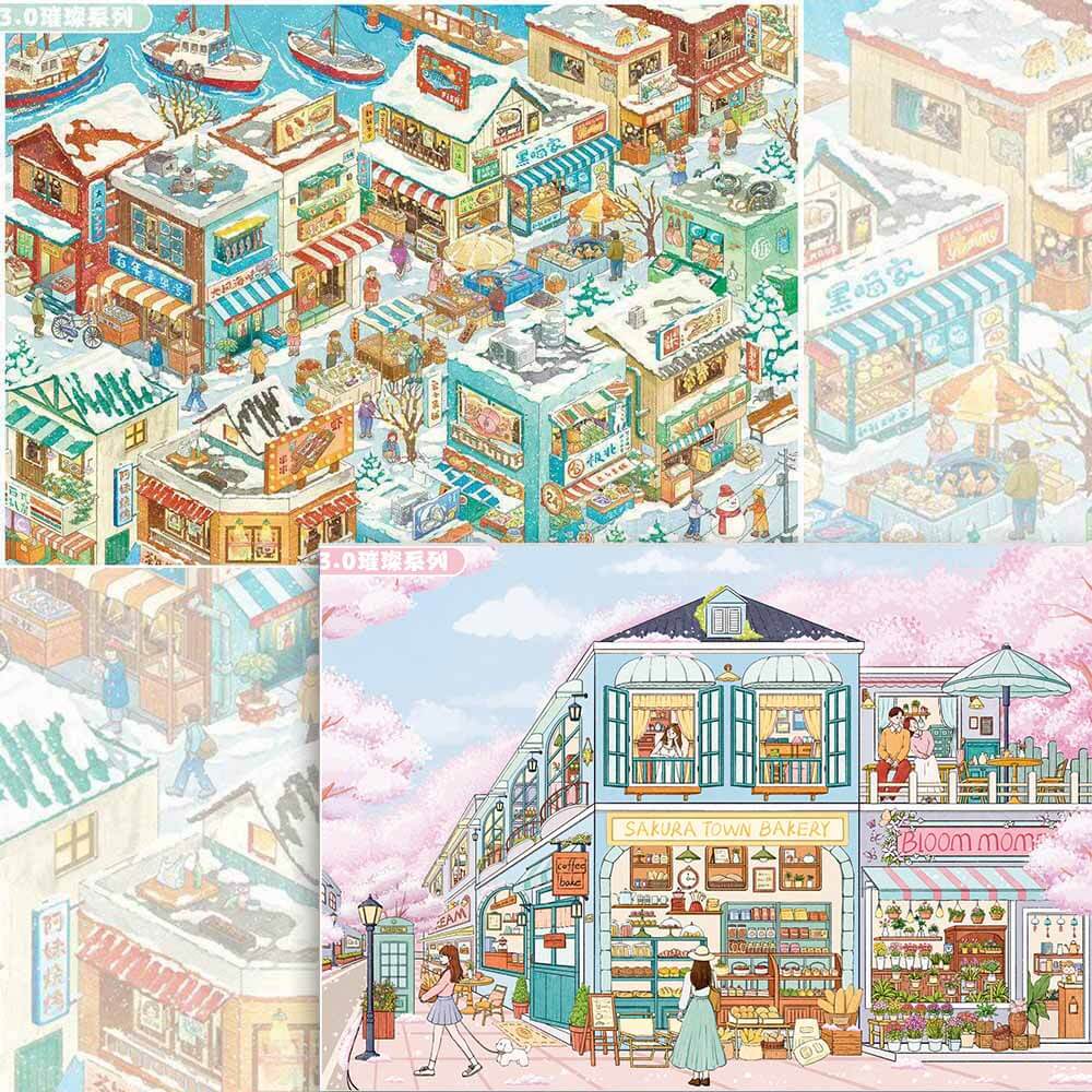 Winter Escape DIY 3D Scene Stickers 2 Cute Scenes(L)