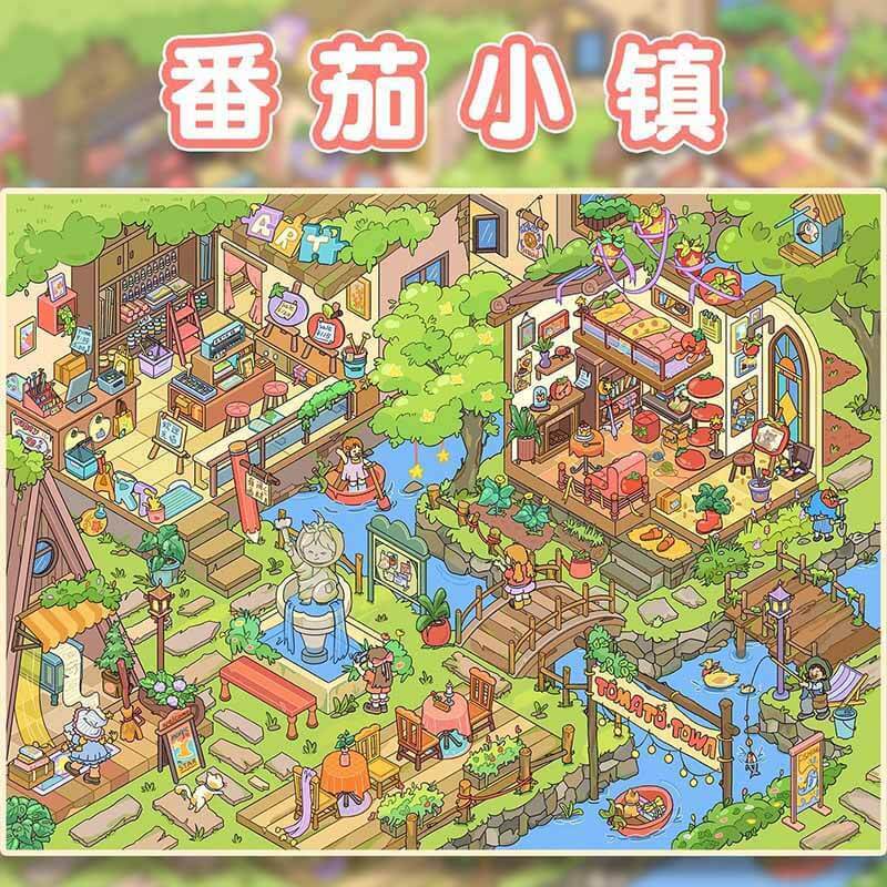 Winter Fest DIY 3D Scene Stickers 4 Cute Scenes(L)