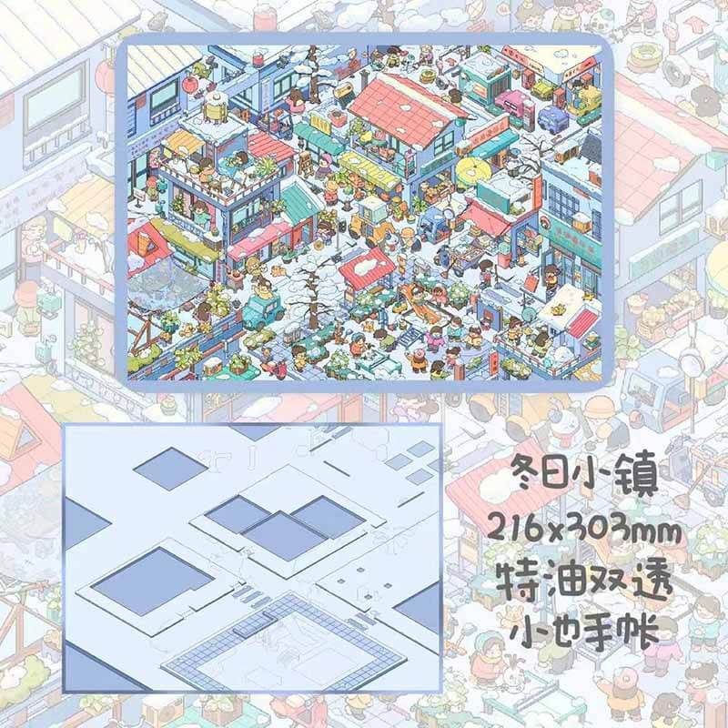 Winter Fest DIY 3D Scene Stickers 4 Cute Scenes(L)