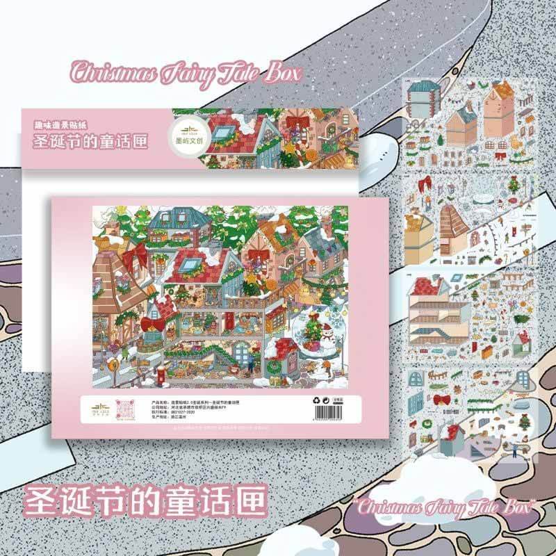 Winter Tale Build DIY 3D Scenes Sticker 4 Cute Scenes(L)