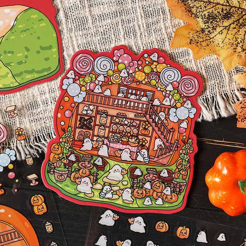 Wonder Carnival DIY 3D Scene Stickers 4 Cute Miniature Scenes(S)