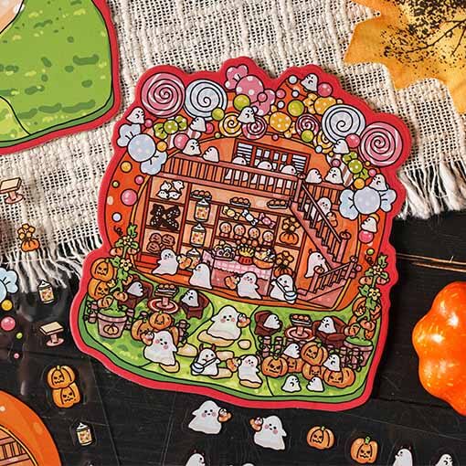 Wonder Carnival DIY 3D Scene Stickers 4 Cute Miniature Scenes(S)