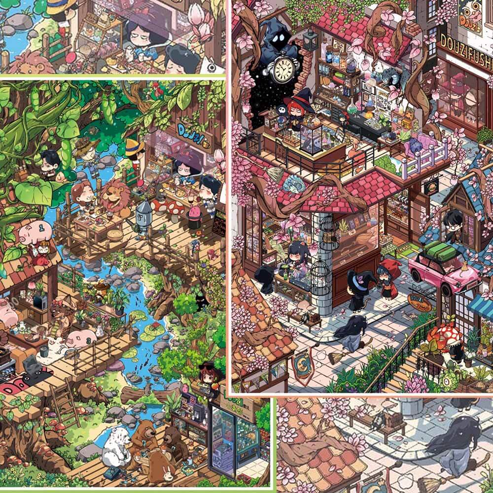 Wonder Realm DIY 3D Scene Stickers With Guide Lines(XL)
