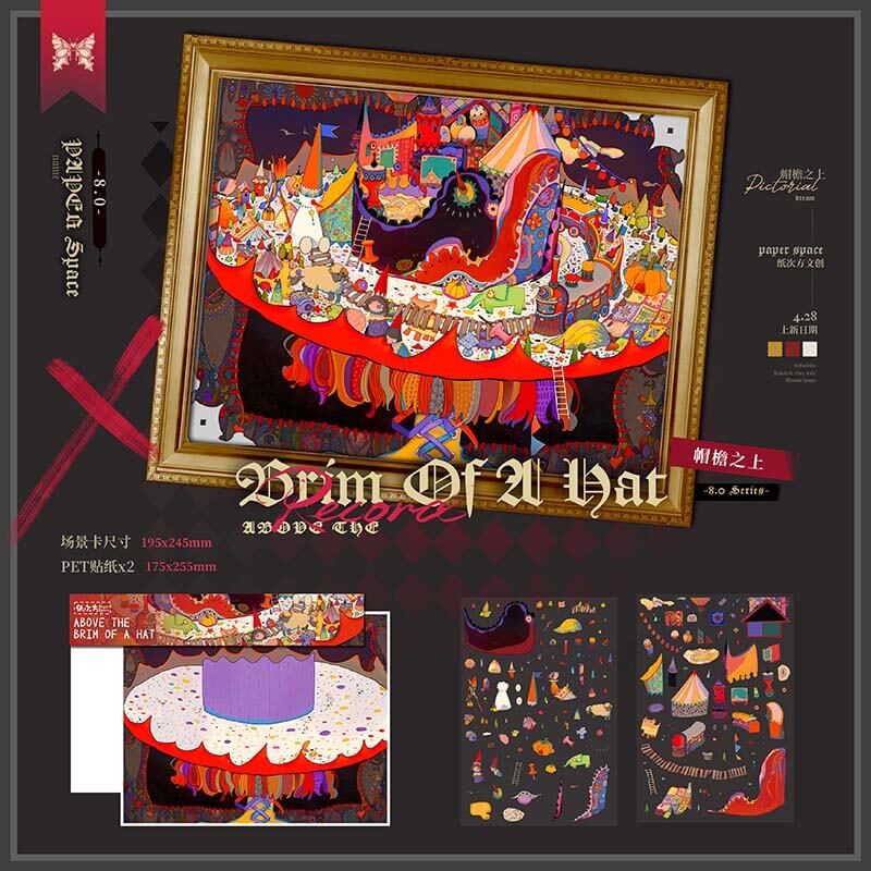 WonderVerse Odyssey DIY 3D Scene Stickers 4 Cute Miniature Scenes(L)