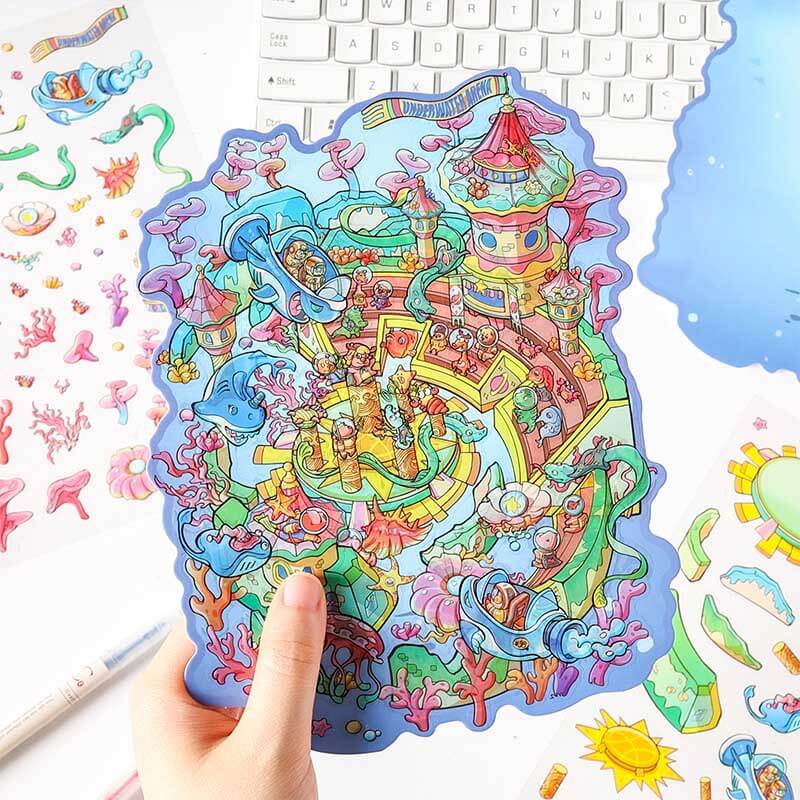 Wonders of Magic DIY 3D Scene Stickers 4 Cute Miniature Scenes(L)