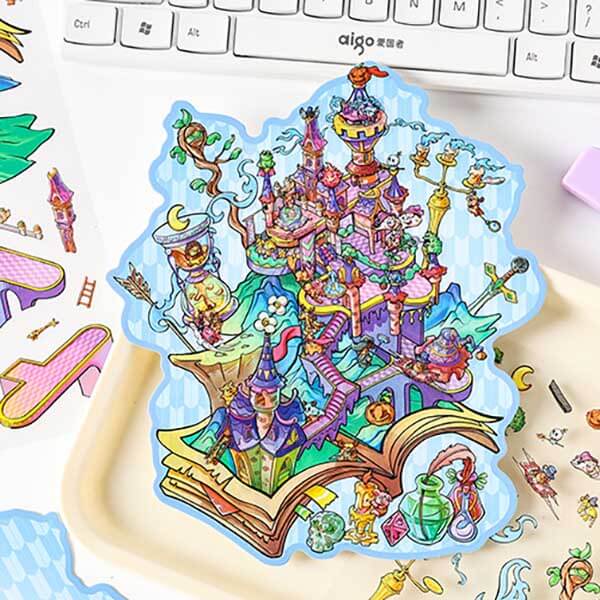Wonders of Magic DIY 3D Scene Stickers 4 Cute Miniature Scenes(L)