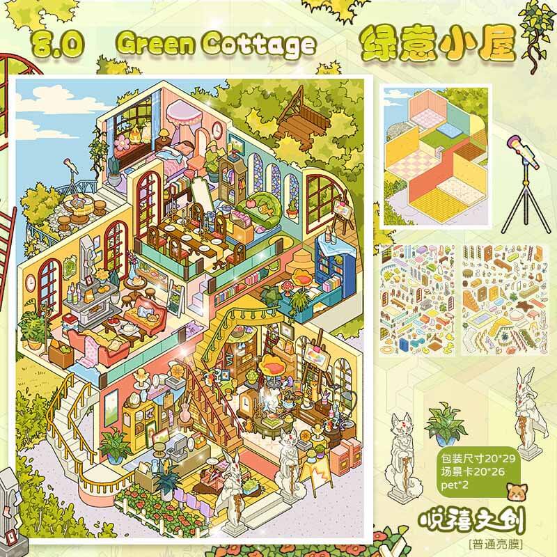 Woodland Escapes DIY 3D Scene Stickers 4 Cute Scenes(L)