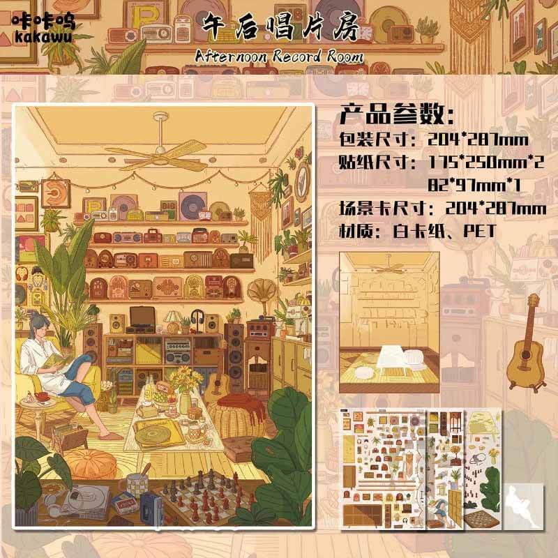 Woodland Slow Living DIY 3D Scene Stickers 4 Cute Scenes(xL)