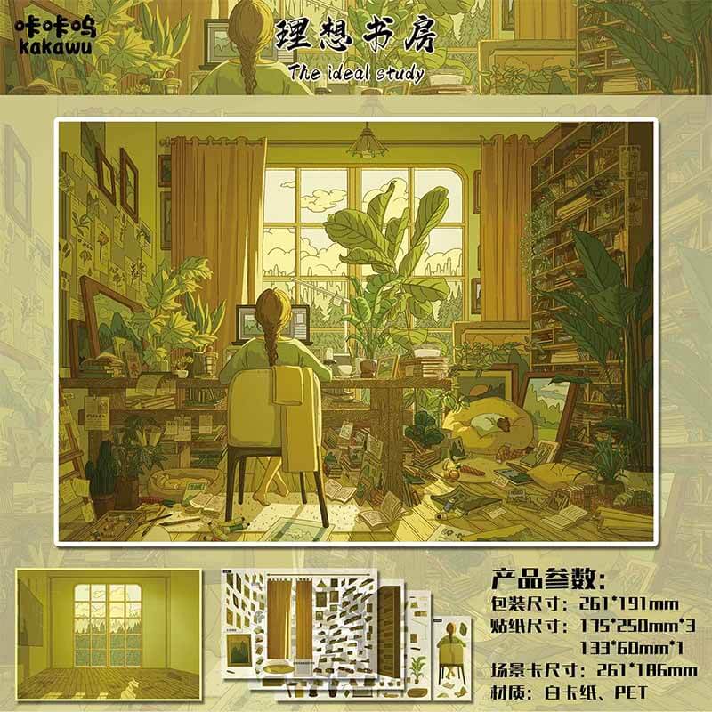 Woodland Slow Living DIY 3D Scene Stickers 4 Cute Scenes(xL)