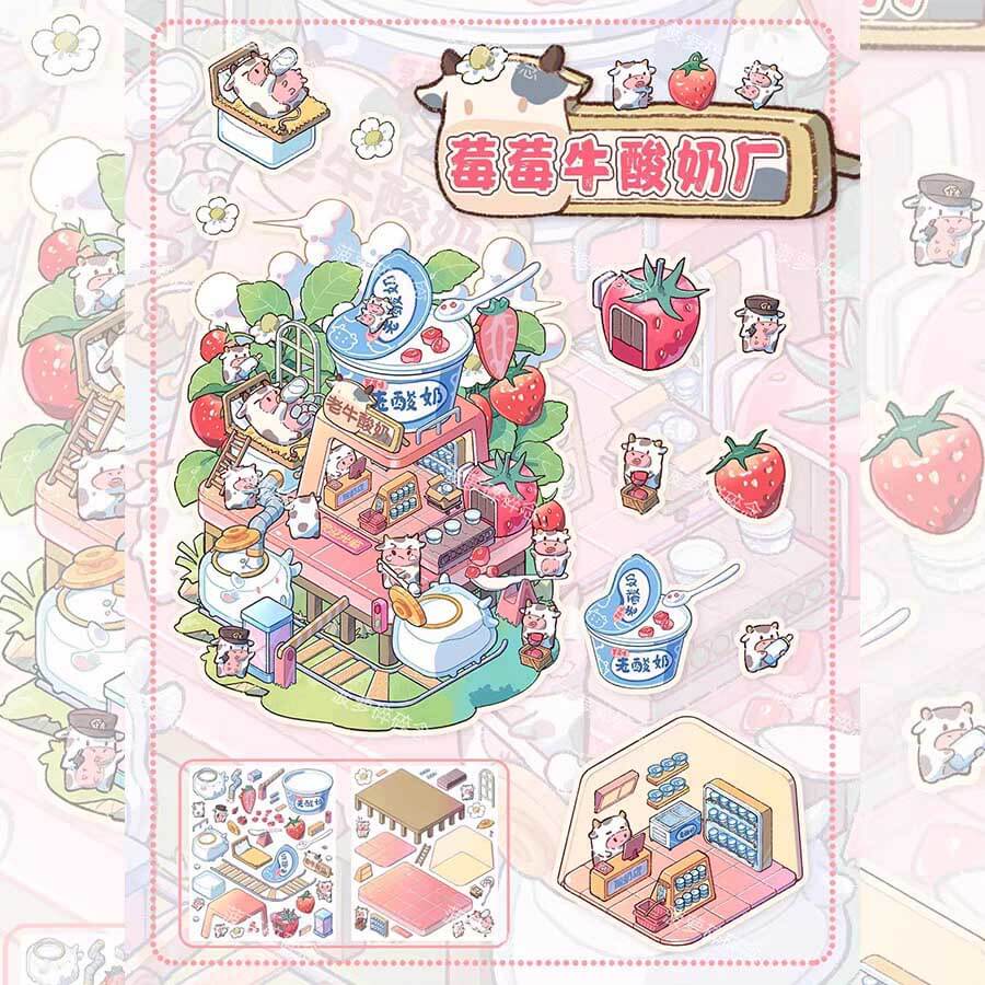 Yummy Lab DIY 3D Scene Stickers 2 Cute Miniature Scenes(M)