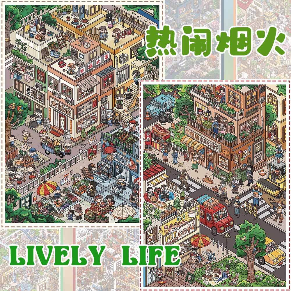 Lively Life DIY 3D Sticker 2 Cute Miniature Scenes(XL)