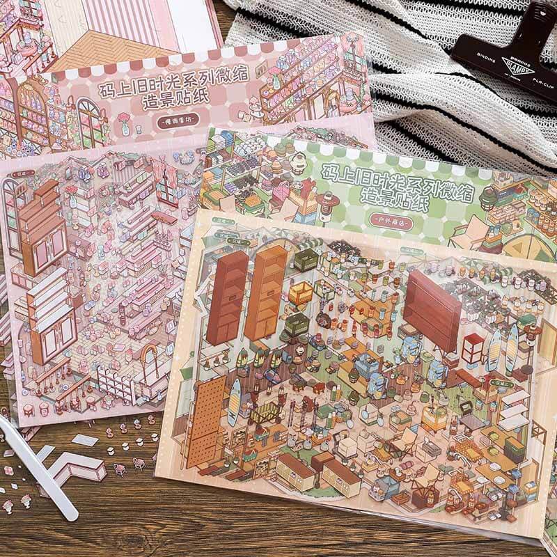 Leisure Shop DIY 3D Scene Stickers 2 Cute Scenes(L)