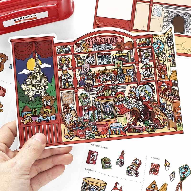 Playful Shop DIY 3D Sticker 4 Cute Miniature Scenes(S)