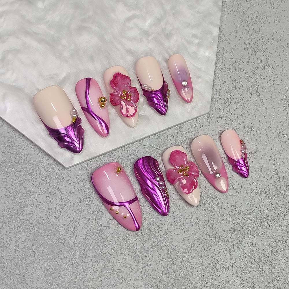 Art Garden Press On Nails Purple Night Dream 30