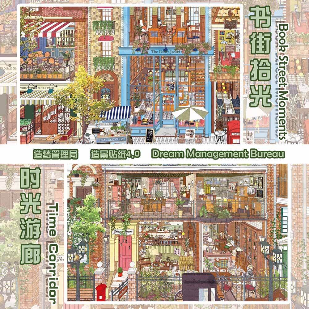 Vintage Memory DIY 3D Scene Stickers 2 Cute Miniature Scenes(L)