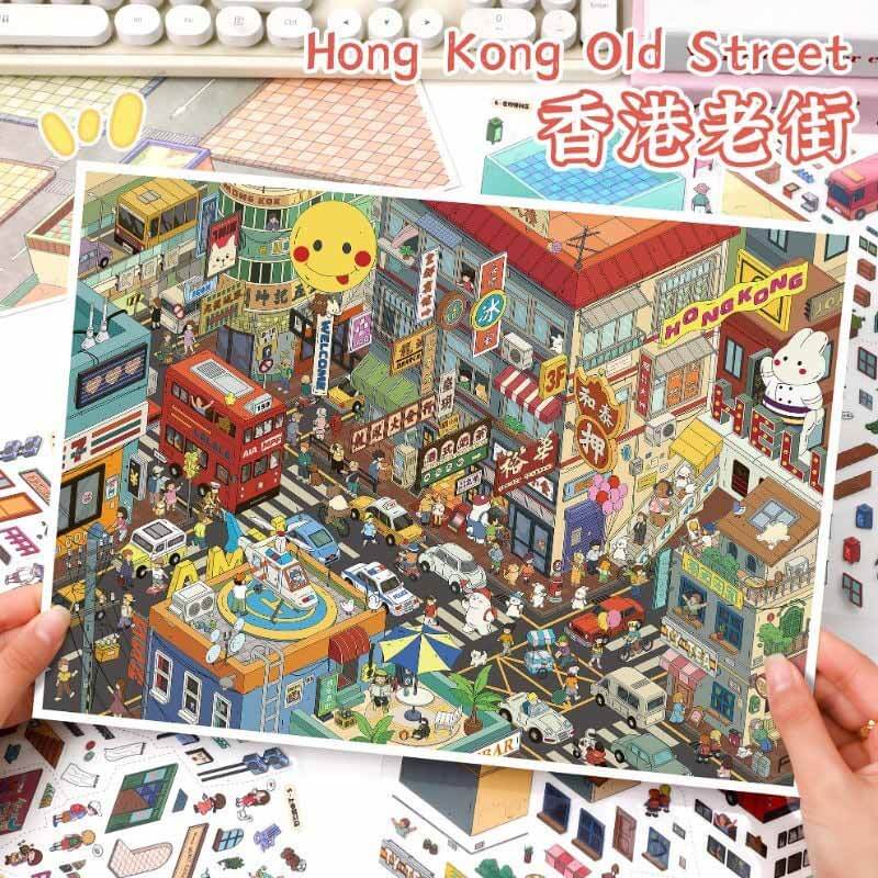 Urban Colors DIY 3D Scene Stickers 2 Cute Scenes(L)