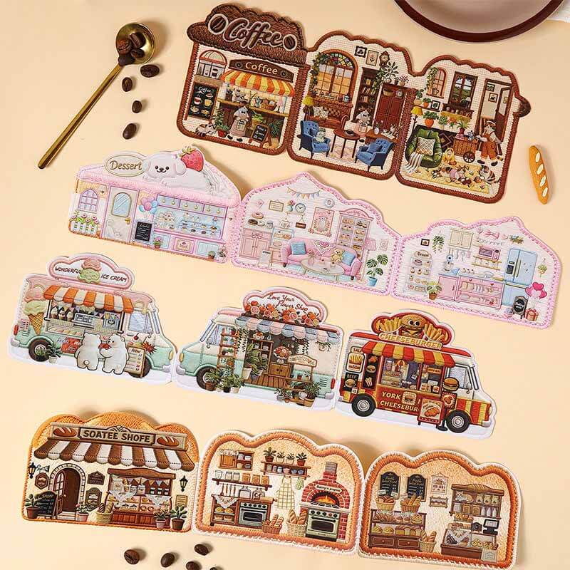 Sweet Journey DIY 3D Sticker 4 Cute Miniature Scenes(M)
