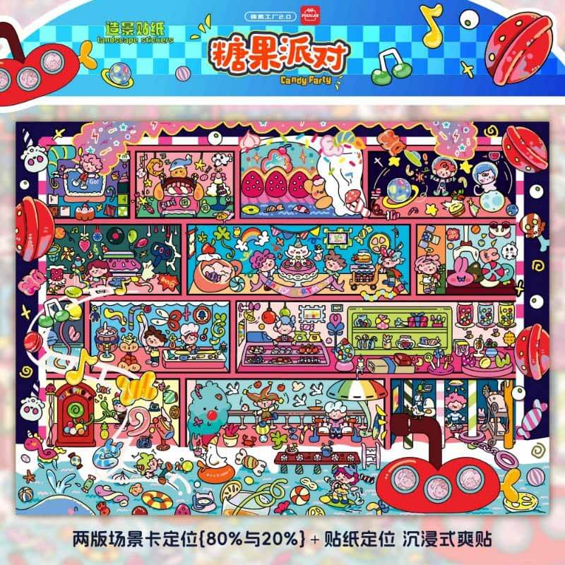 Sweet Dreamland DIY 3D Scene Stickers 2 Cute (L)
