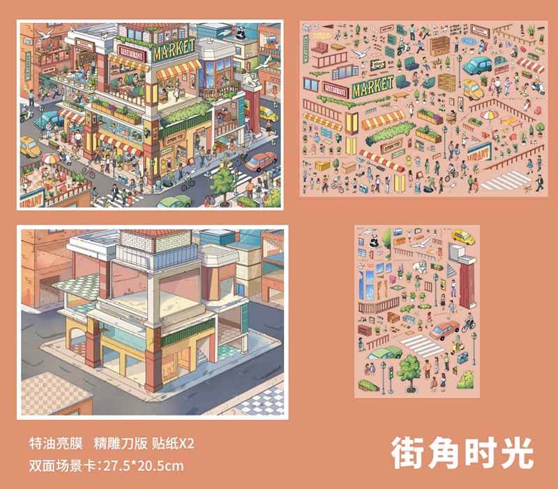 Urban Moments DIY 3D Sticker 2 Cute Miniature Scenes(L)