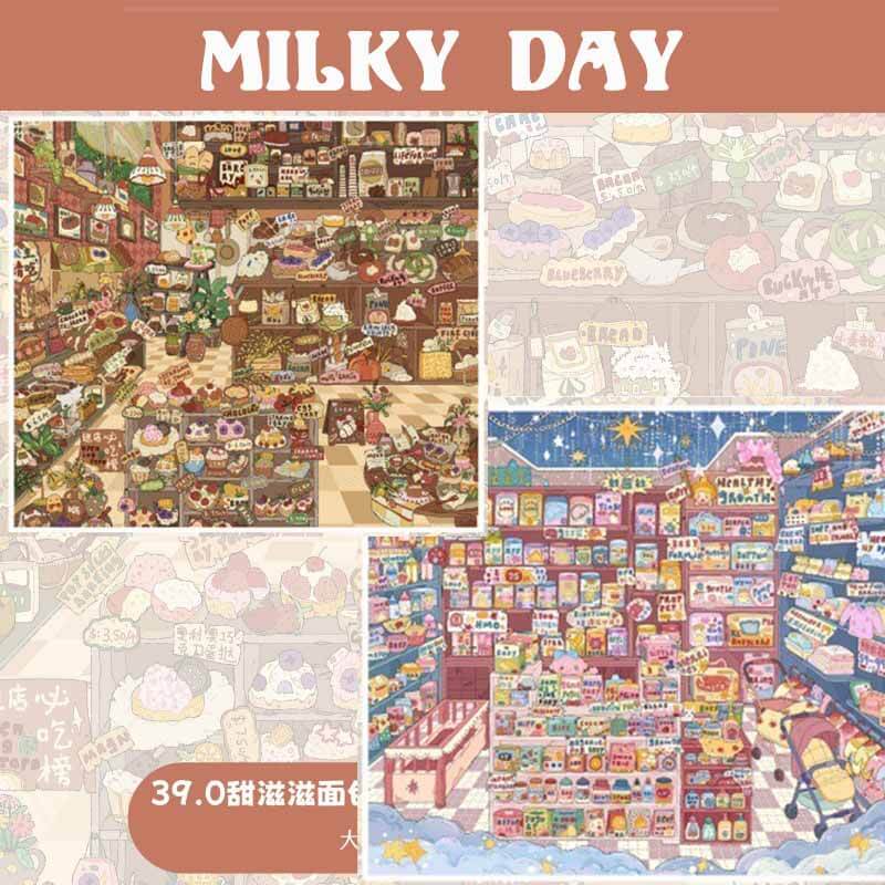 Milky Day DIY 3D Sticker 2 Cute Miniature Scenes(L)
