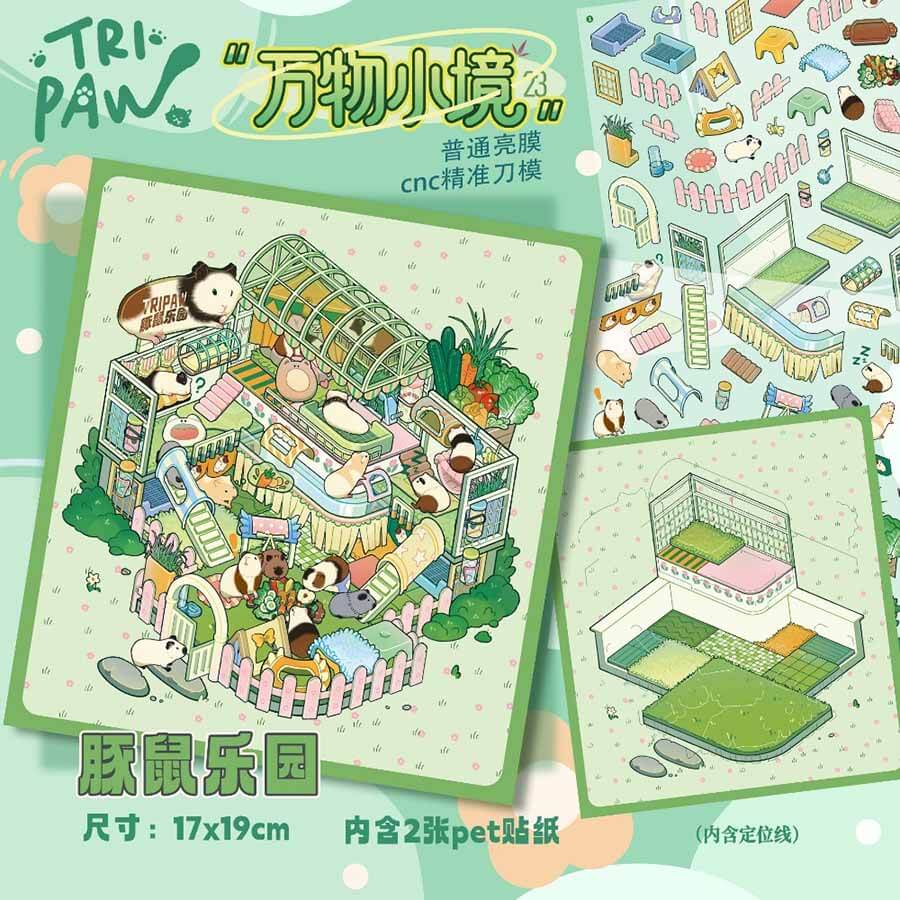 Forest Wonderland DIY 3D Scene Stickers 2 Cute Scenes(M)