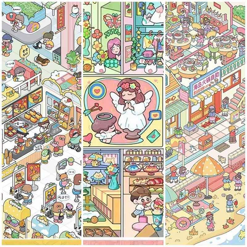 Heartbeat Channel DIY 3D Scene Stickers 3 Cute  Scenes(xL)