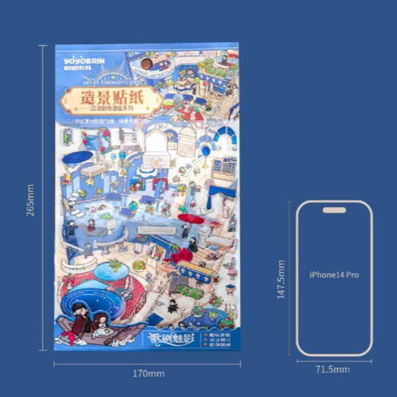 Nocturne Tales DIY 3D Scene Stickers 2 Cute Miniature Scenes