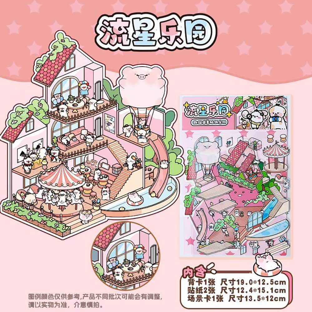 Cute Store 2.0 DIY 3D Scene Stickers 4 Cute Miniature Scenes