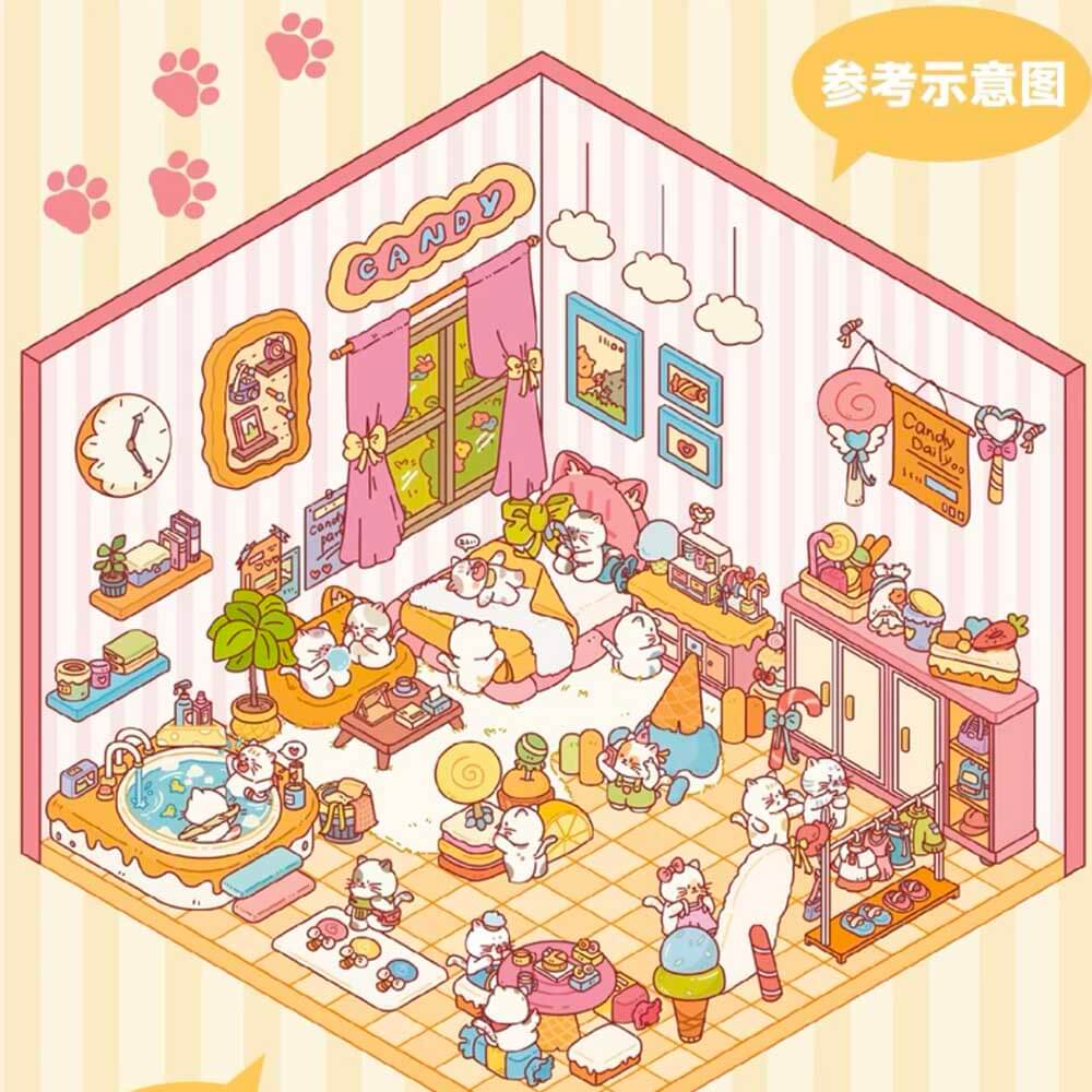 Dodo Shop DIY 3D Scene Stickers - 5 Cute Miniature Scenes