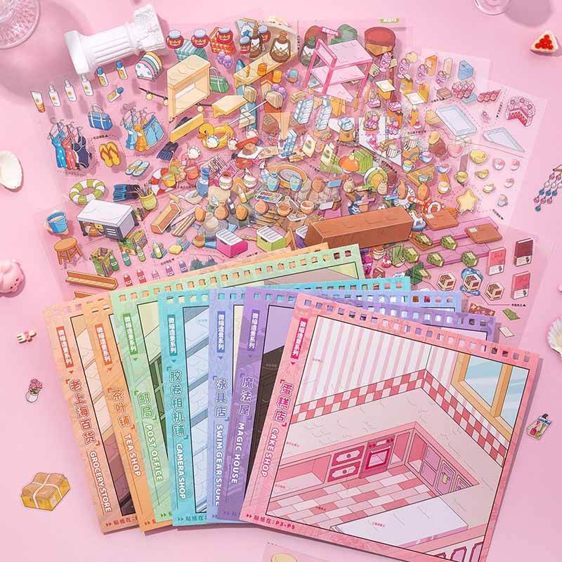 junbei 10.0 Shelf organization DIY 3D Scene Stickers(M)