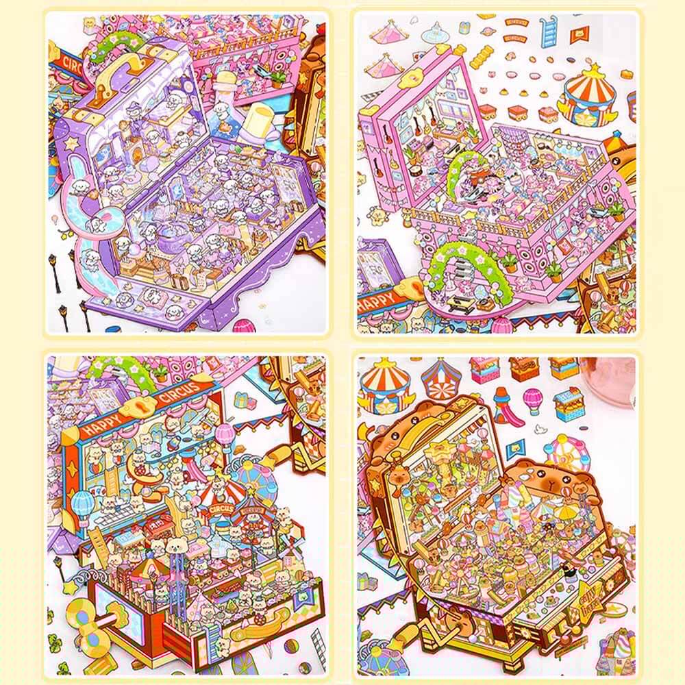 Toybox World DIY 3D Sticker Collection 4 Cute Miniature Scenes
