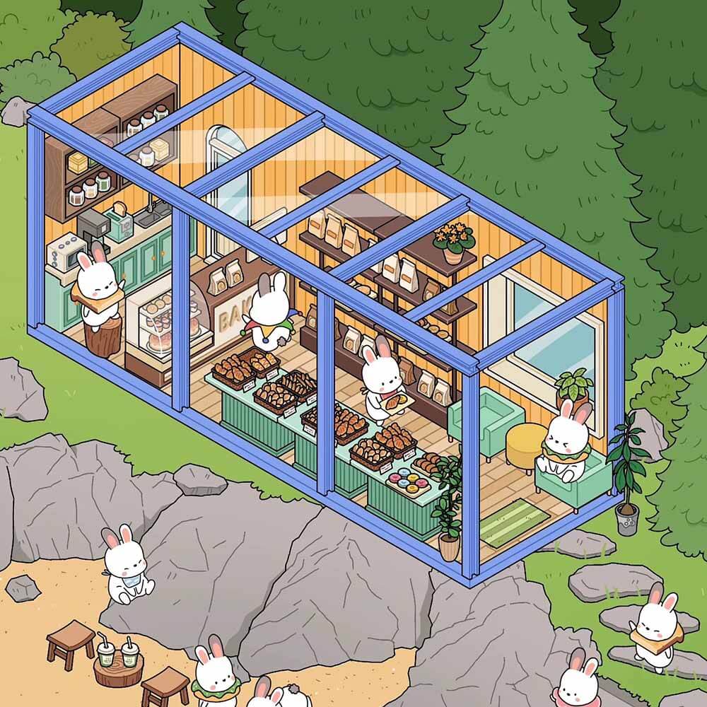 [Includes 3]Container Store DIY 3D Scene Stickers 3 Cute Miniature Scenes