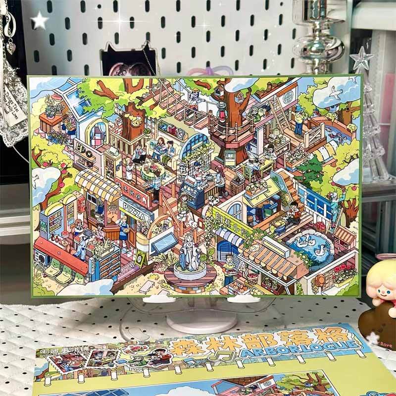 Woodland Haven DIY 3D Scene Stickers 2 Cute Scenes(xL)