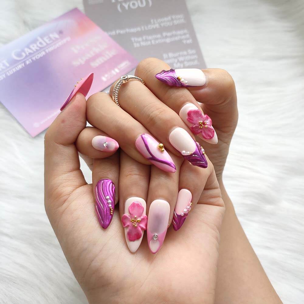 Art Garden Press On Nails Purple Night Dream 30